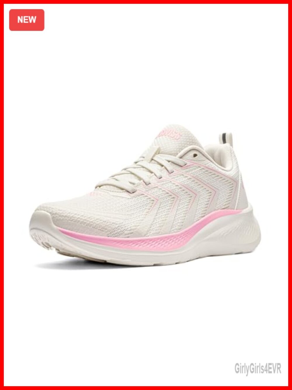 K-Swiss Lightweight Mesh Running Walking Shoe Cushioned Lace-Up Athletic